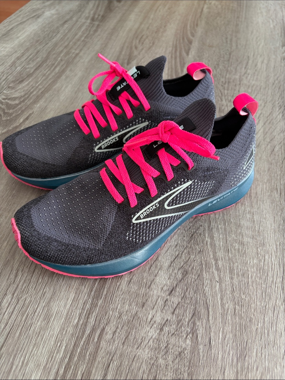 Brooks Women’s Gray Athletic Shoes with Hot Pink Accents